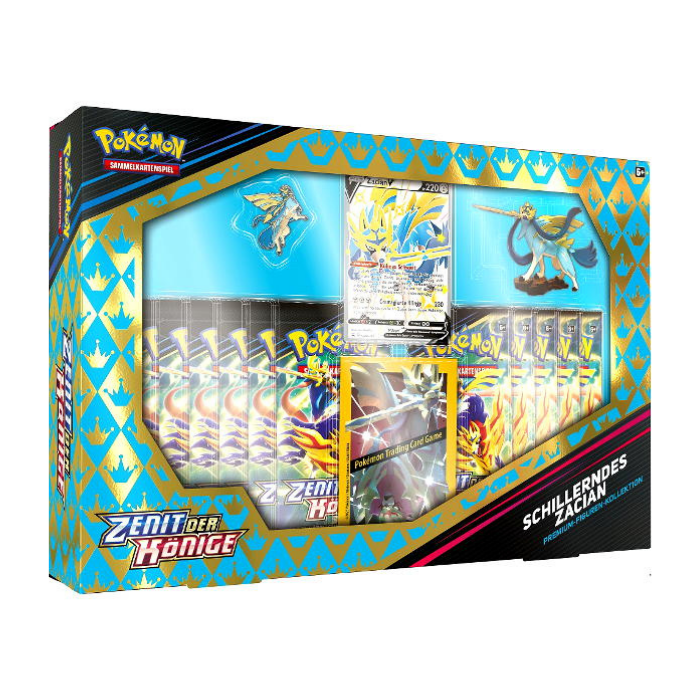 Pokémon - Schwert und Schild - Zenit der Könige - Schillerndes Zacian Premium-Figuren-Kollektion - Sprache: Deutsch
