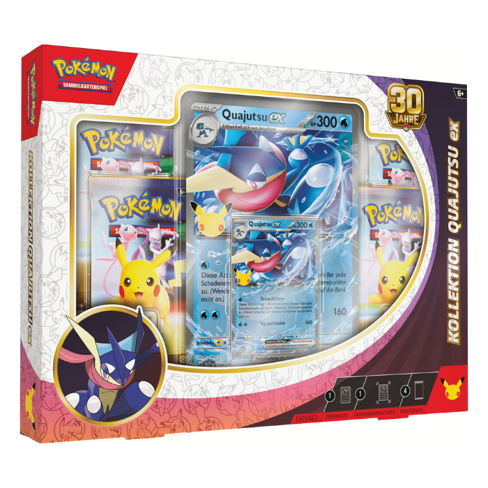 Pokémon - 30 Jahre Jubiläum Quajutsu-ex Kollektion Box - Sprache: Deutsch