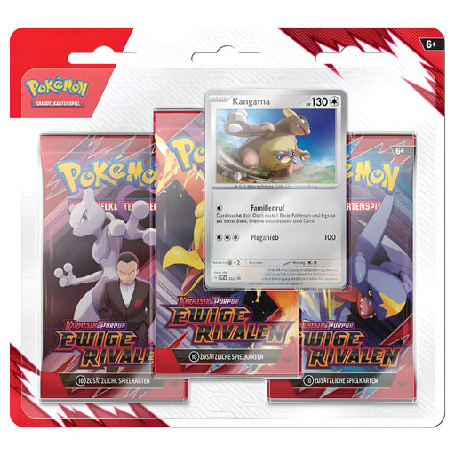 Pokémon - Karmesin & Purpur - Ewige Rivalen 3-Pack Blister Kangama - Sprache: Deutsch  Inhalt: