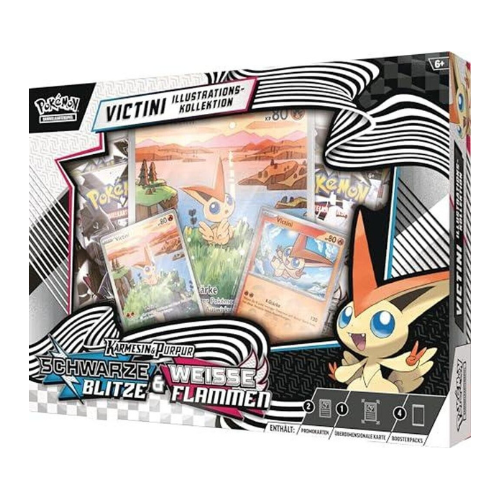 Pokémon - Karmesin & Purpur - Schwarze Blitze & Weisse Flammen - Victini Illustrations-Kollektion - Sprache: Deutsch