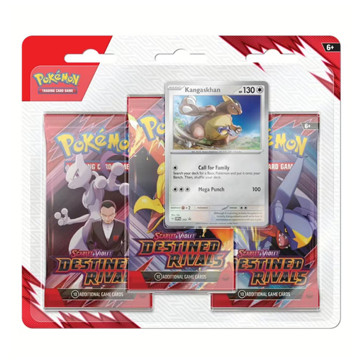 Pokémon - Scarlet & Violet - Destined Rivals 3-Pack Blister Kangaskhan - Sprache: Englisch