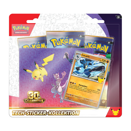 Pokémon - 30 Jahre Jubiläum Tech-Sticker-Kollektion Lucario - Sprache: Deutsch